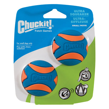 Chuck it Ultra squeaker ball Small 2pk