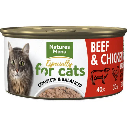 Natures Menu Beef & Chicken Cat Tin 85g
