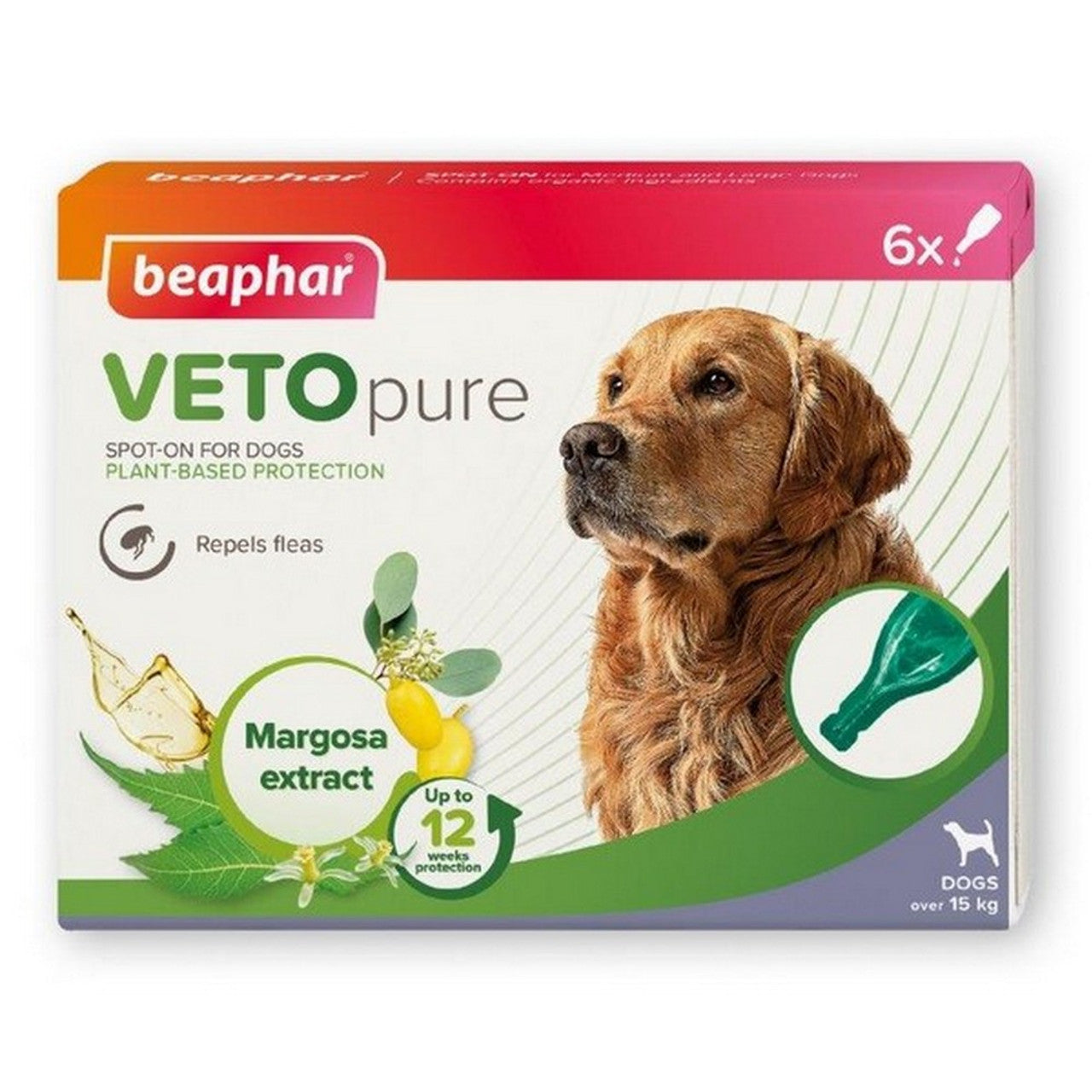 Beaphar Vetopure Med/Large Dog Spot On x 6