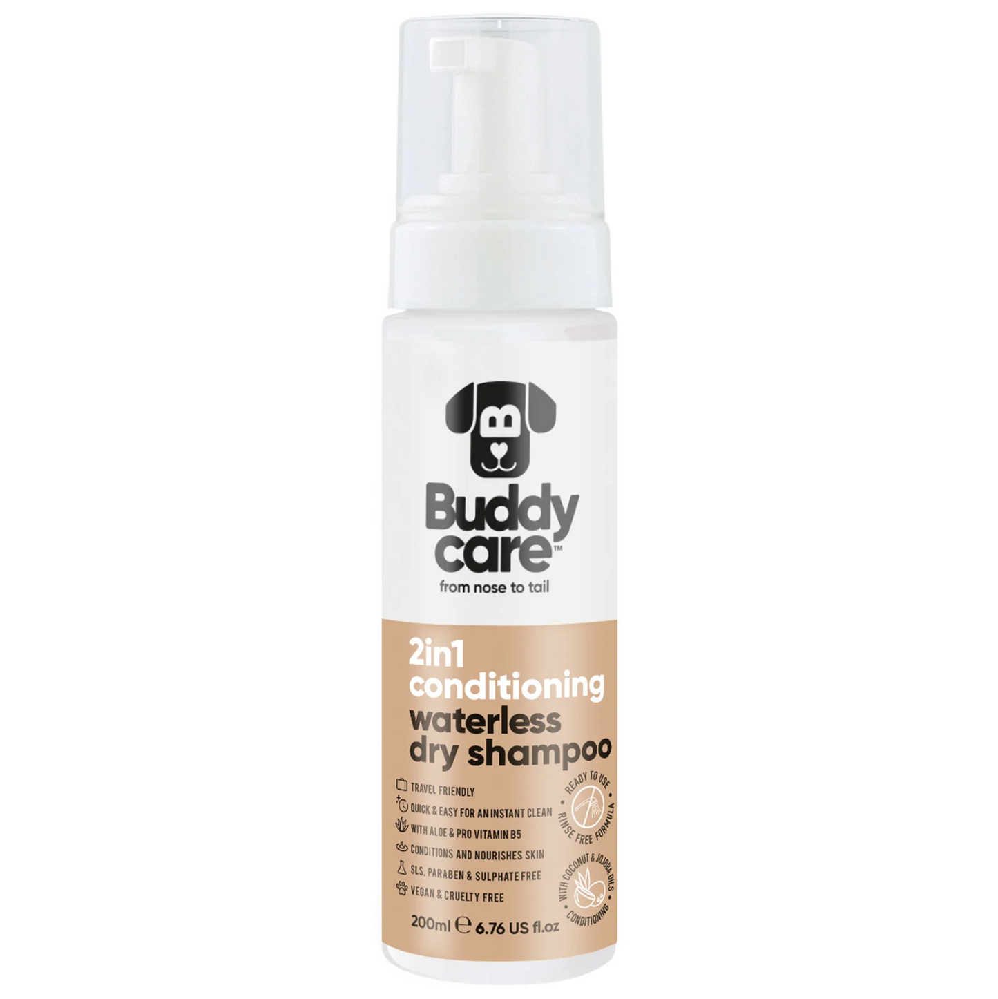 Buddycare Dog Waterless 2 in 1 Shampoo Conditioner