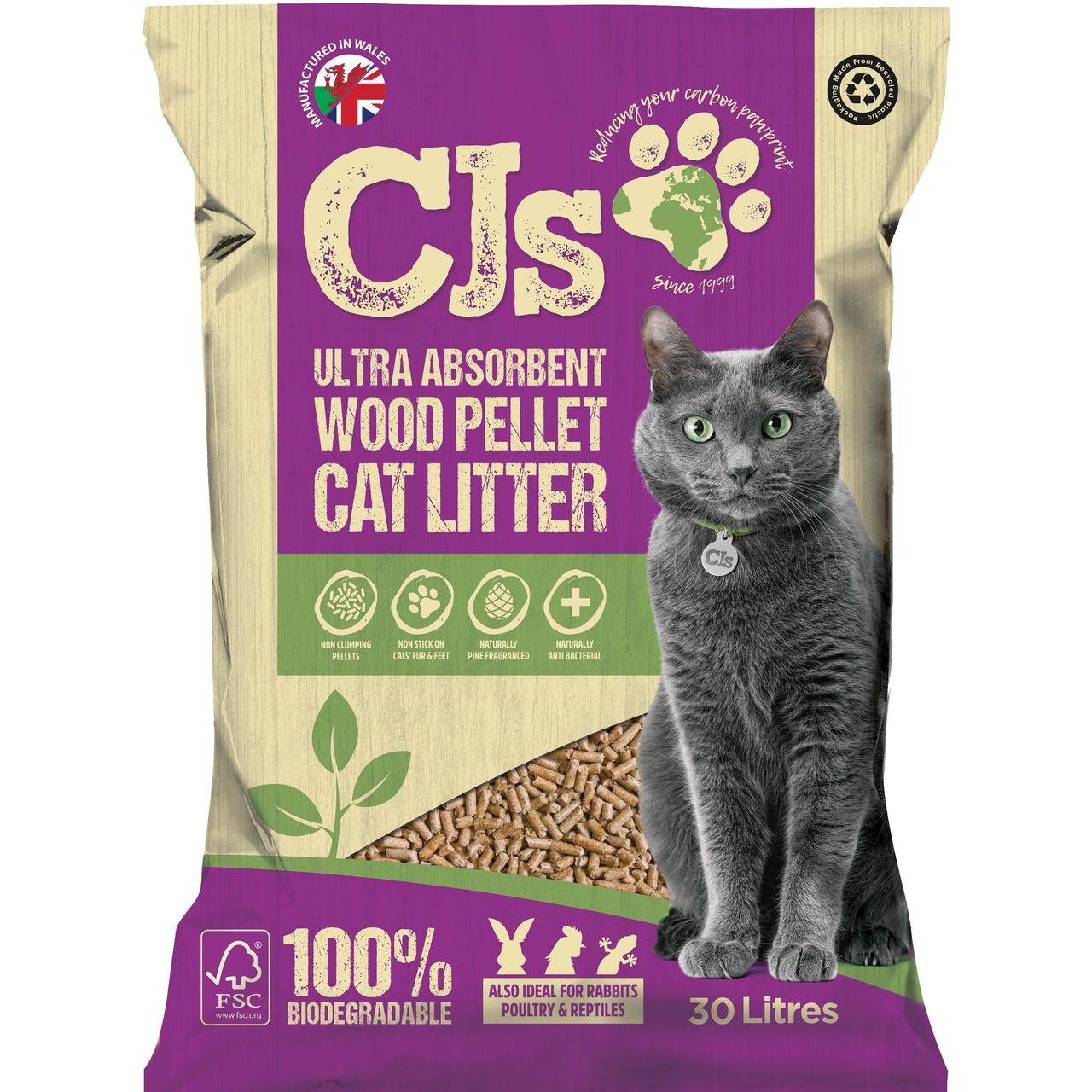 Cjs Cat Wood Pellet 30ltr