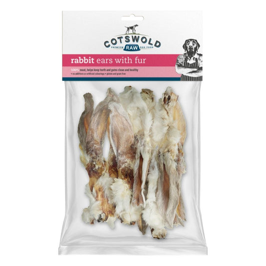 Cotswold Raw Rabbit Ears with Fur Pack