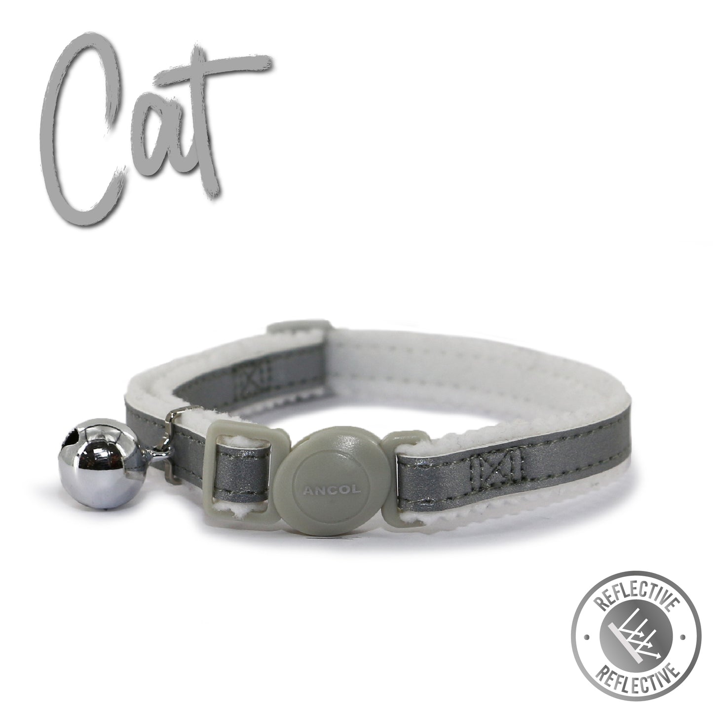 Ancol Reflective Cat Collar Silver