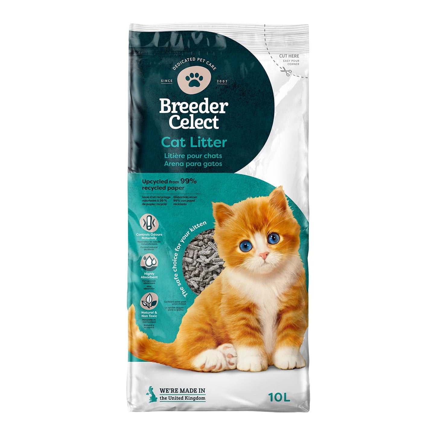 Breeder Celect Cat Litter 10ltr