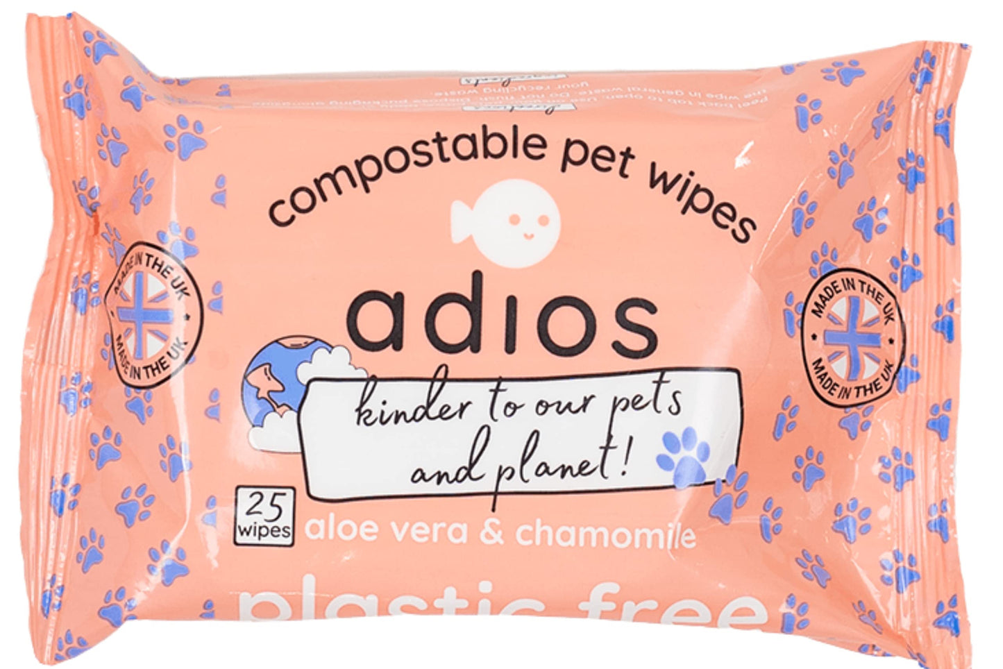 Adios compostable pet wipes