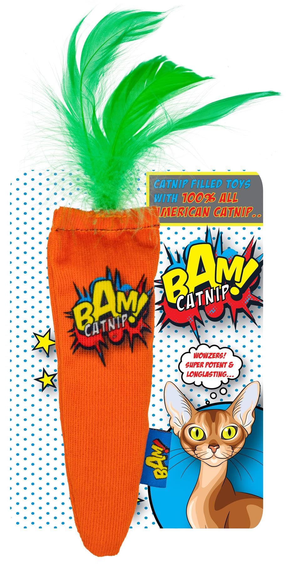 BAM Catnip Carrot Cat Toy