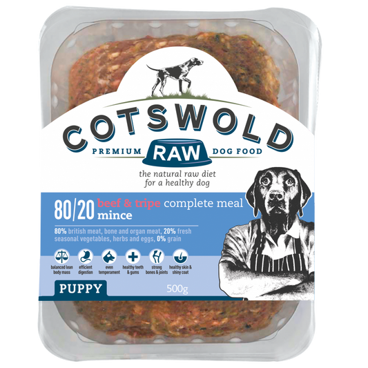 Cotswold Raw 80/20 Puppy Beef Tripe 500g