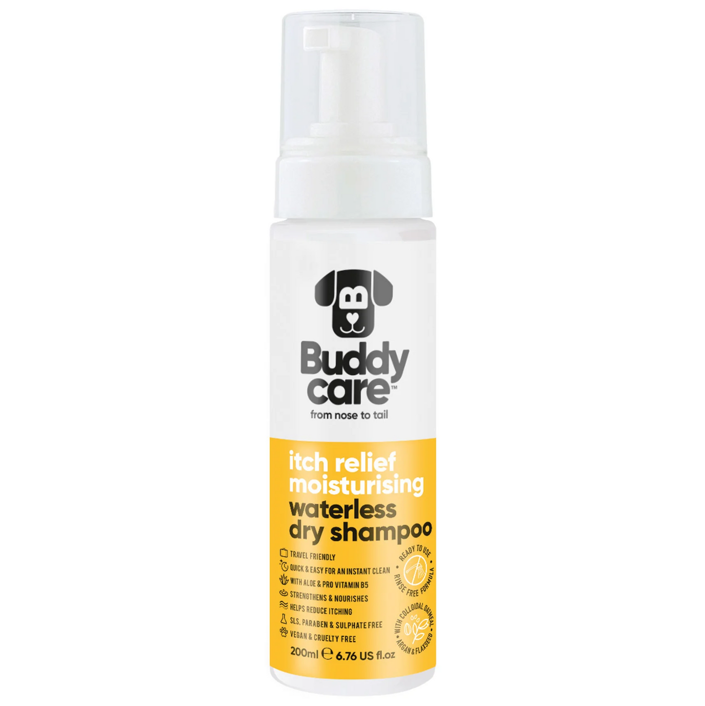 Buddycare Dog Waterless Shampoo Itch Relief Milk &