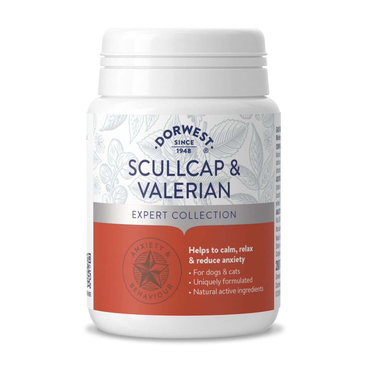 Dorwest Scullcap & Valerian 200 Tablets