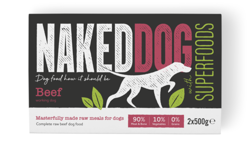 Naked Dog Superfoods Raw Food Beef 2 x 500g