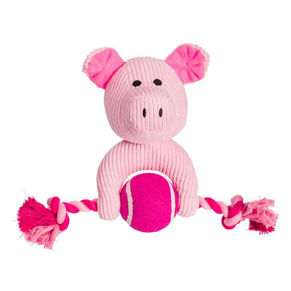 House of Paws Pig w/ Tennis Ball & Rope