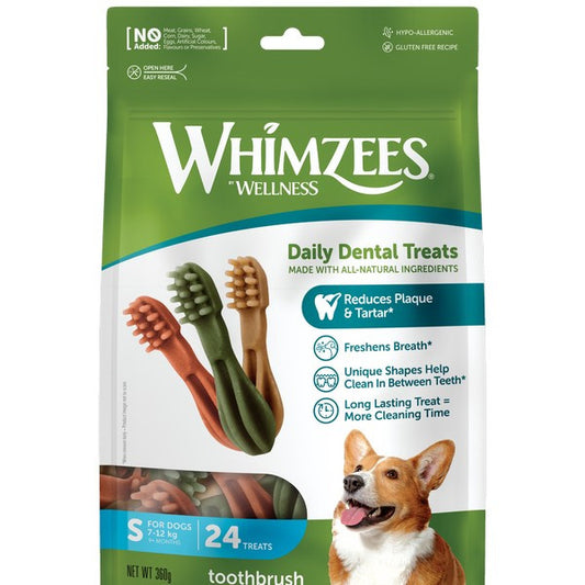 Whimzees Small Toothbrush Pack ( 24 pack )