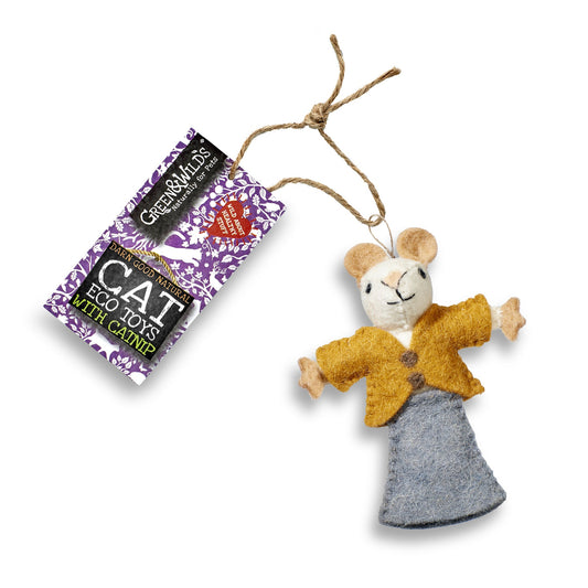Green & wilds Nanny Mouse cat toy
