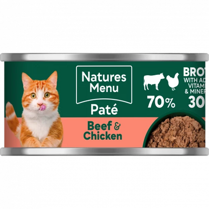 Natures Menu Beef & Chicken Cat Tin 85g