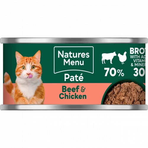 Natures Menu Beef & Chicken Cat Tin 85g