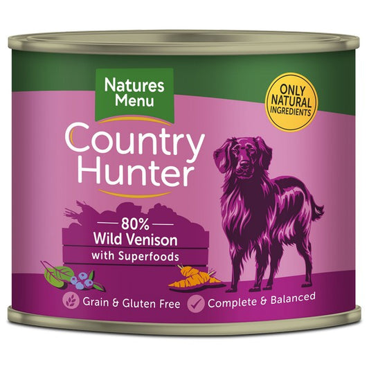 Country Hunter Wild Venison Wet Food for Dogs (600g Tin)