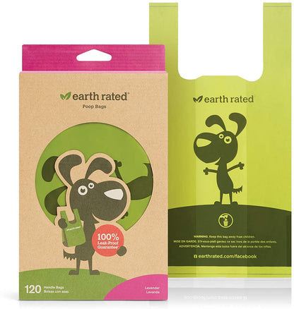 Earth Rated Handle Unscented 120 Poo Bag