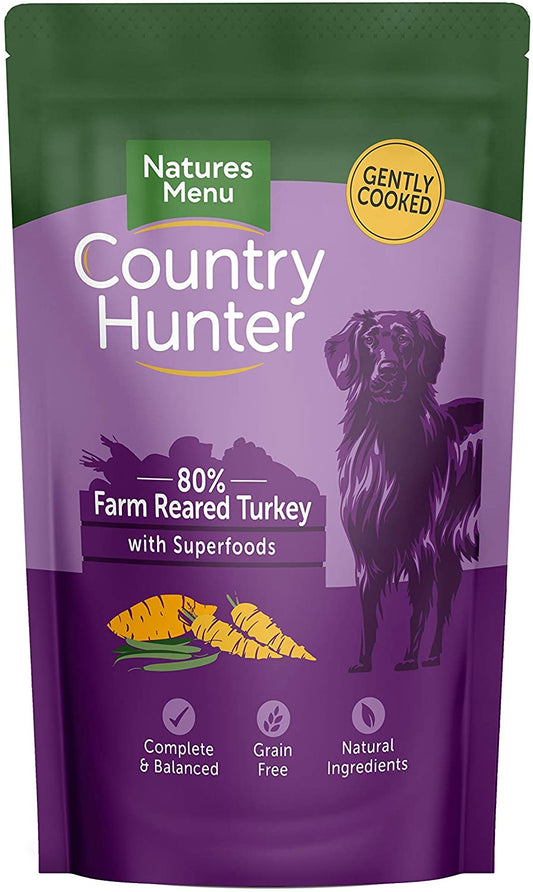 Country Hunter Farm Reared Turkey Wet Food for Dogs (150g Pouch)