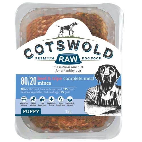 Cotswold Raw 80/20 Puppy Beef Tripe 1kg