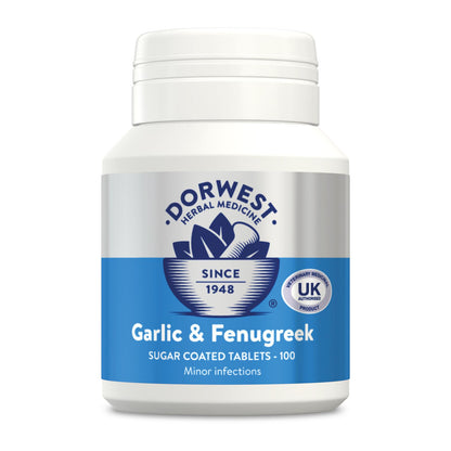 Dorwest Garlic and Fenugreek 100 Tablets