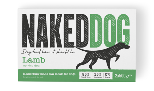 Naked Dog Raw Food -  Lamb  - 2 x 500g Pack