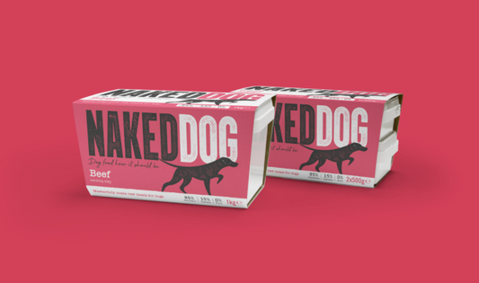 Naked Dog Raw Food - Beef -  1kg Pack