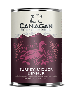 Canagan Turkey and Duck Wet Food for Puppies and Dogs (400g Tin)